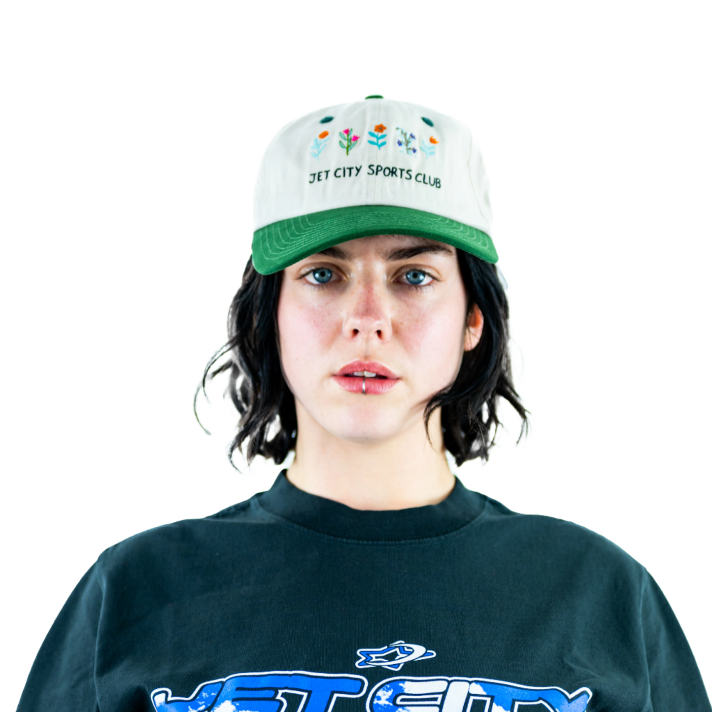 II. Embroidered Flower Cap