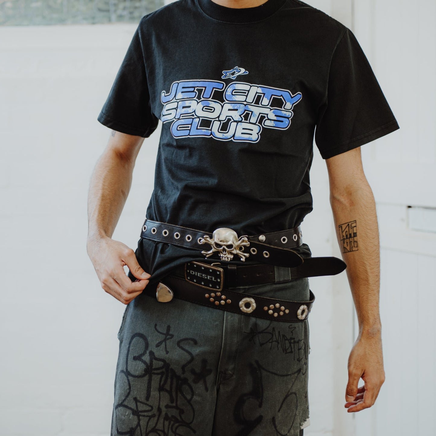III. Blue Sky Black Tee