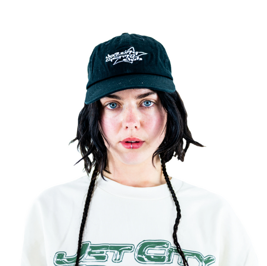 I. Embroidered Black Star Hat